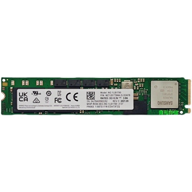 Samsung PM983 1.88TB SSD M.2 22110 NVMe PCIe 3.0x4 MZ-1LB1T9B