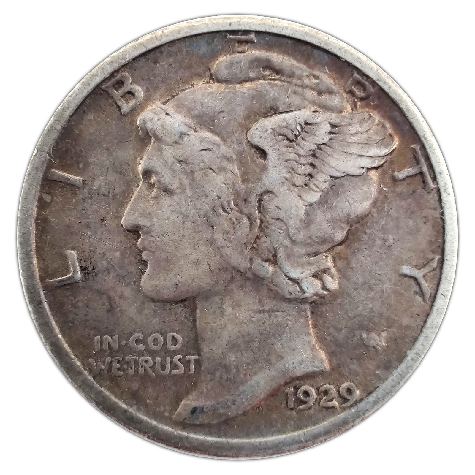 1929-S Mercury Dime VF Very Fine 90% Silver 1929-S Mercury Dime VF Very Fine 90% Silver