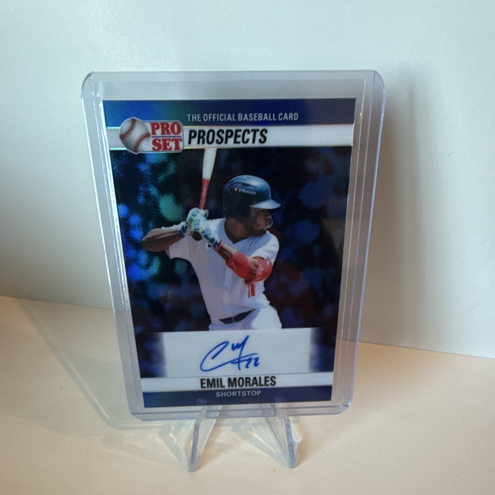 Leaf 2026 Pro Set Prospects Emil Morales Hard Signed Auto #90A-EM1 /5