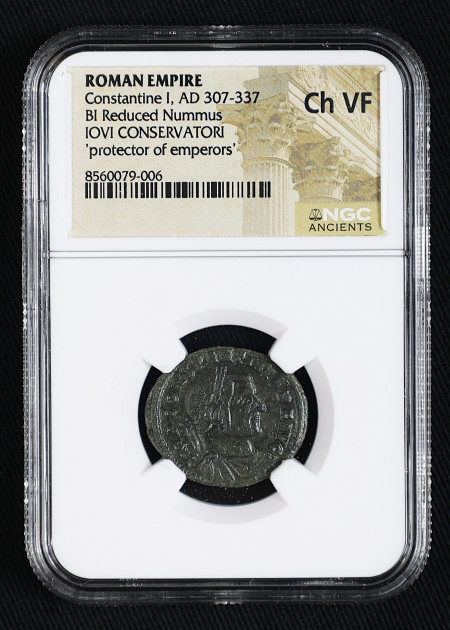NGC Ch VF Roman AE of Constantine I AD 307-337 JOVI CONSERVATORI Roman Bronze
