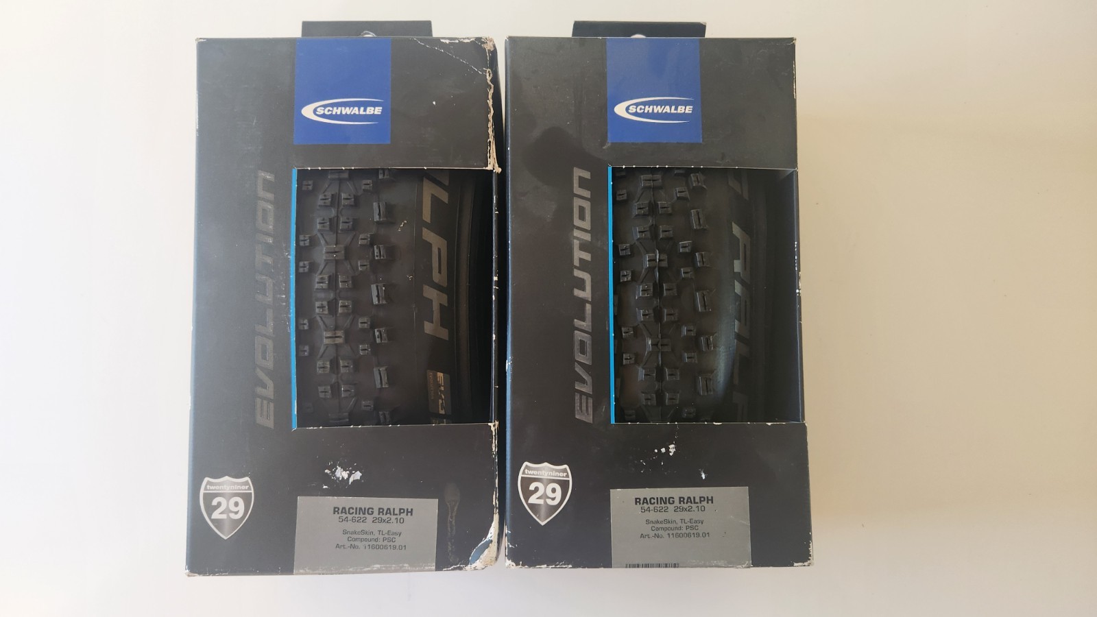 NEW (Two) Schwalbe Racing Ralph 29x2.10 Mtn Bike Tire, Snake Skin, Evolution, TR NEW (Two) Schwalbe Racing Ralph 29x2.10 Mtn Bike Tire, Snake Skin, Evolution, TR