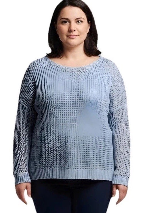 Lane Bryant Blue Sweater Open Crochet Size 22W NWT Lane Bryant Blue Sweater Open Crochet Size 22W NWT