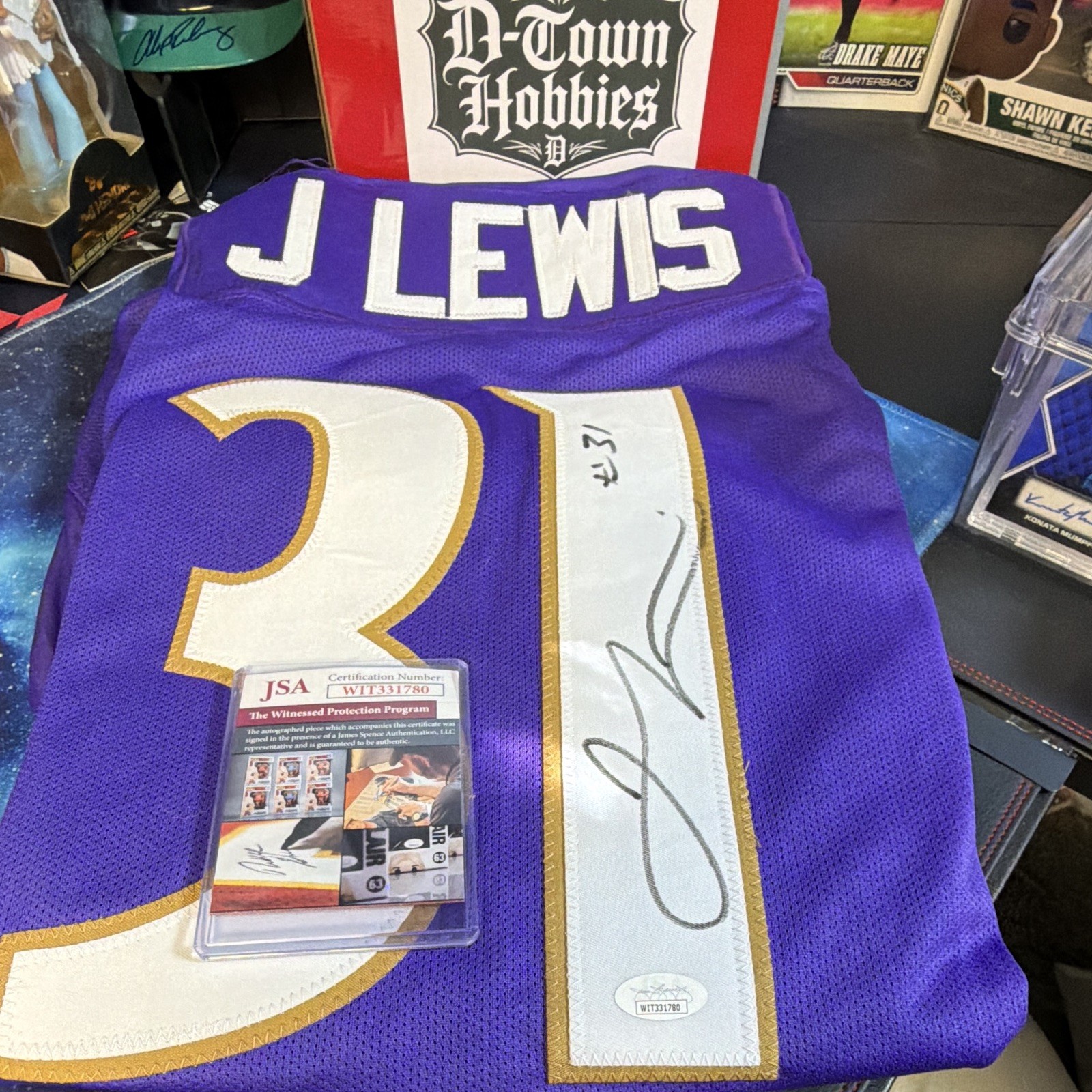 Jamal Lewis Signed Ravens #31 Football Jersey Autographed JSA Cert WIT331780