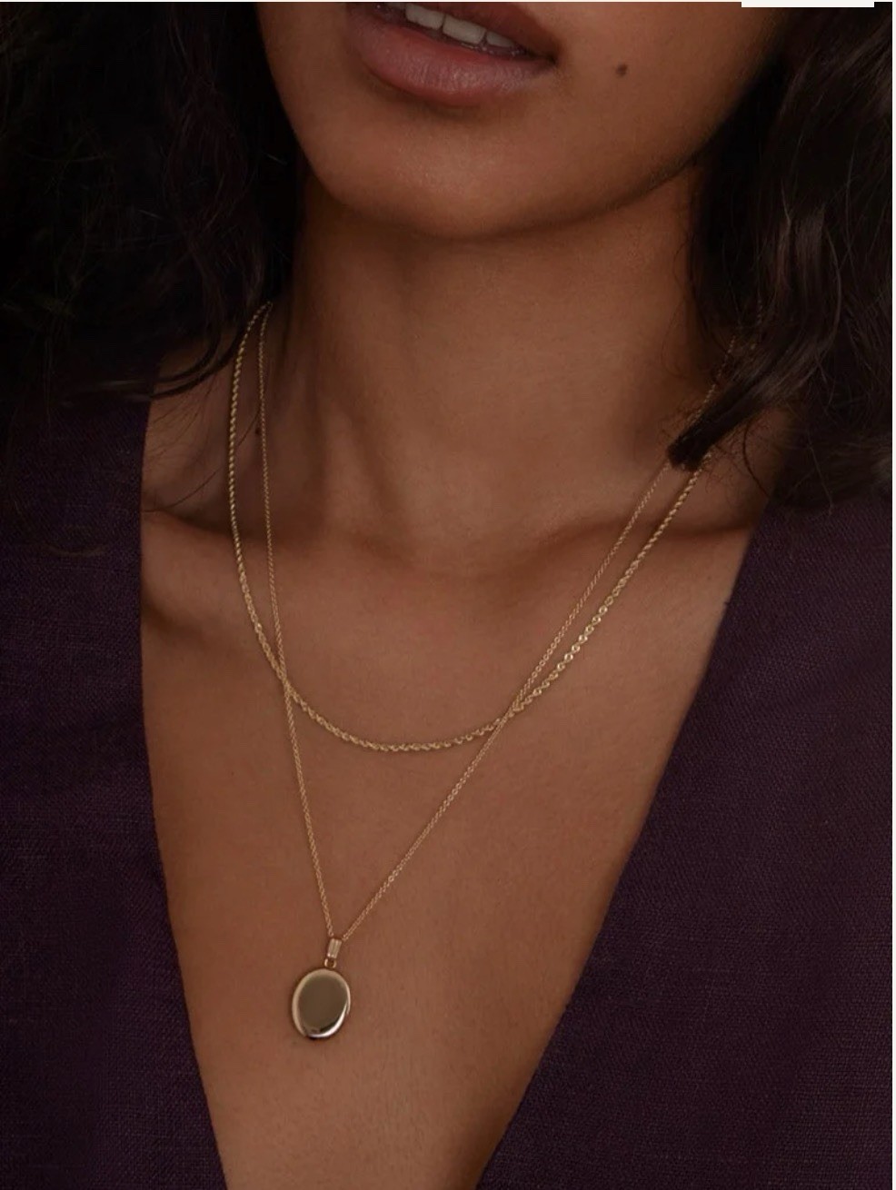 Kinn Studio Maison Gold Oval Locket Necklace