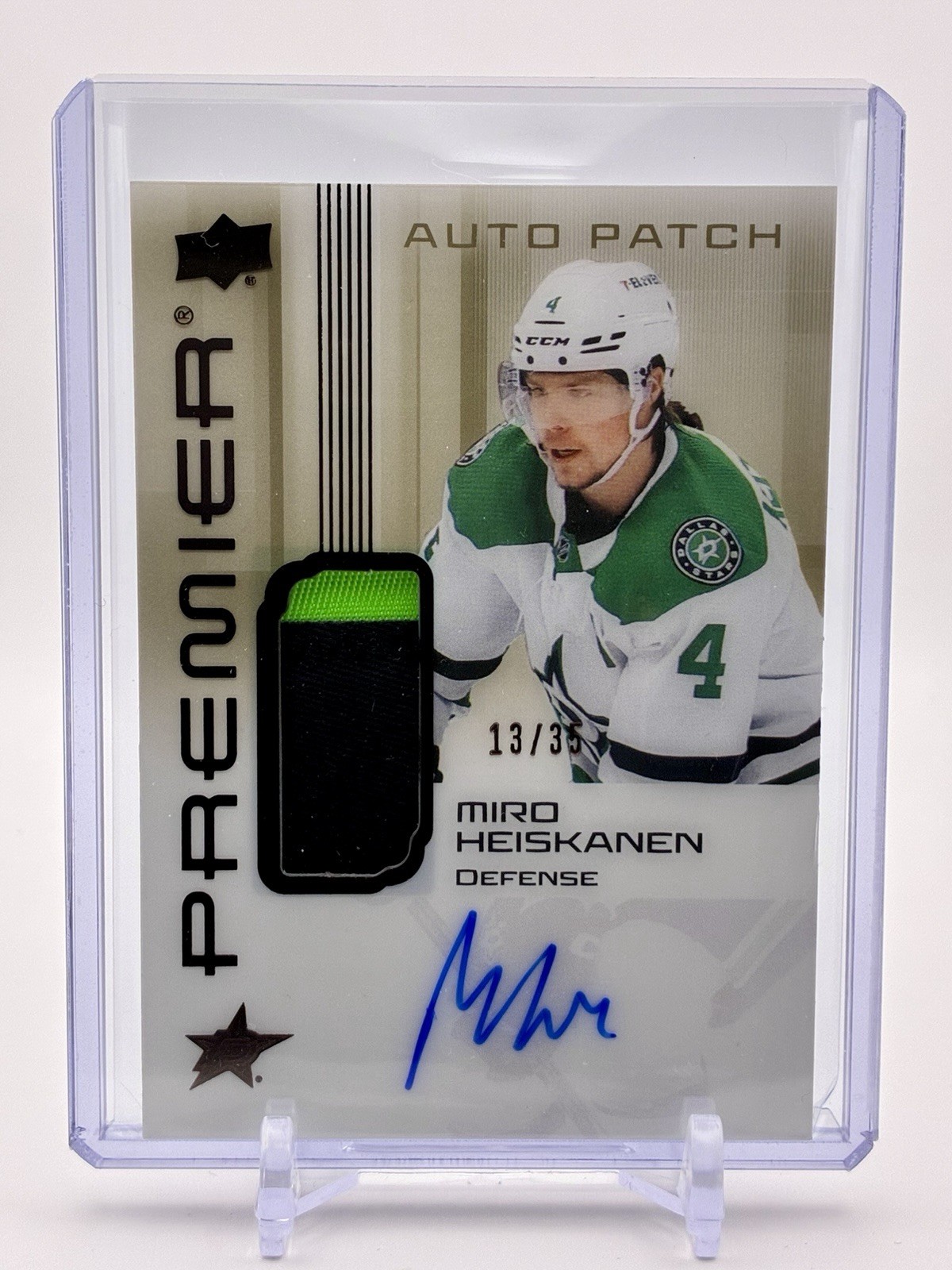 2025-26 Upper Deck Premier MIRO HEISKANEN Bronze Auto Patch 2024-25 Stars 13/35