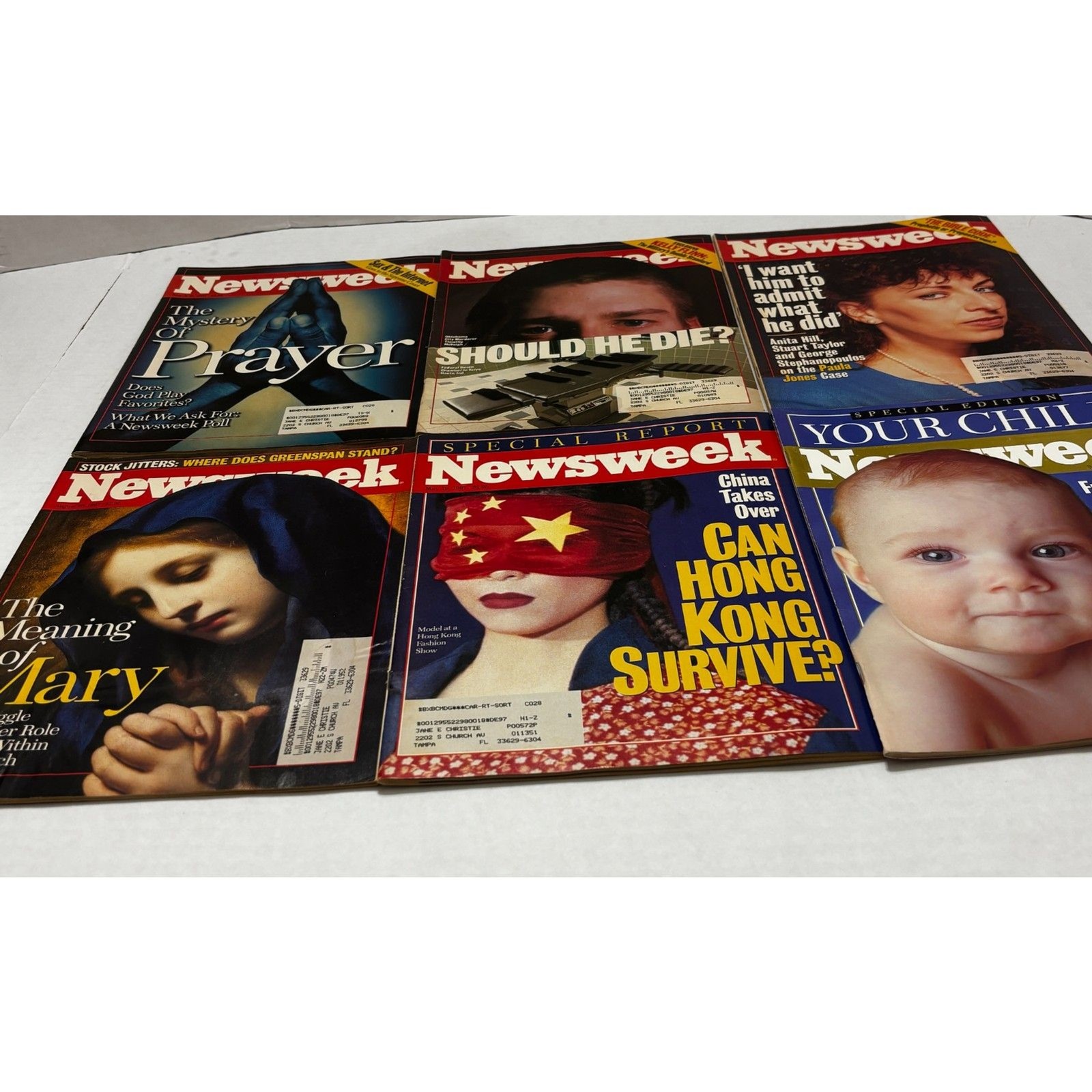 Vintage 1997 Newsweek Magazine Lot of 6 Hong Kong Prayer Mary Your Child