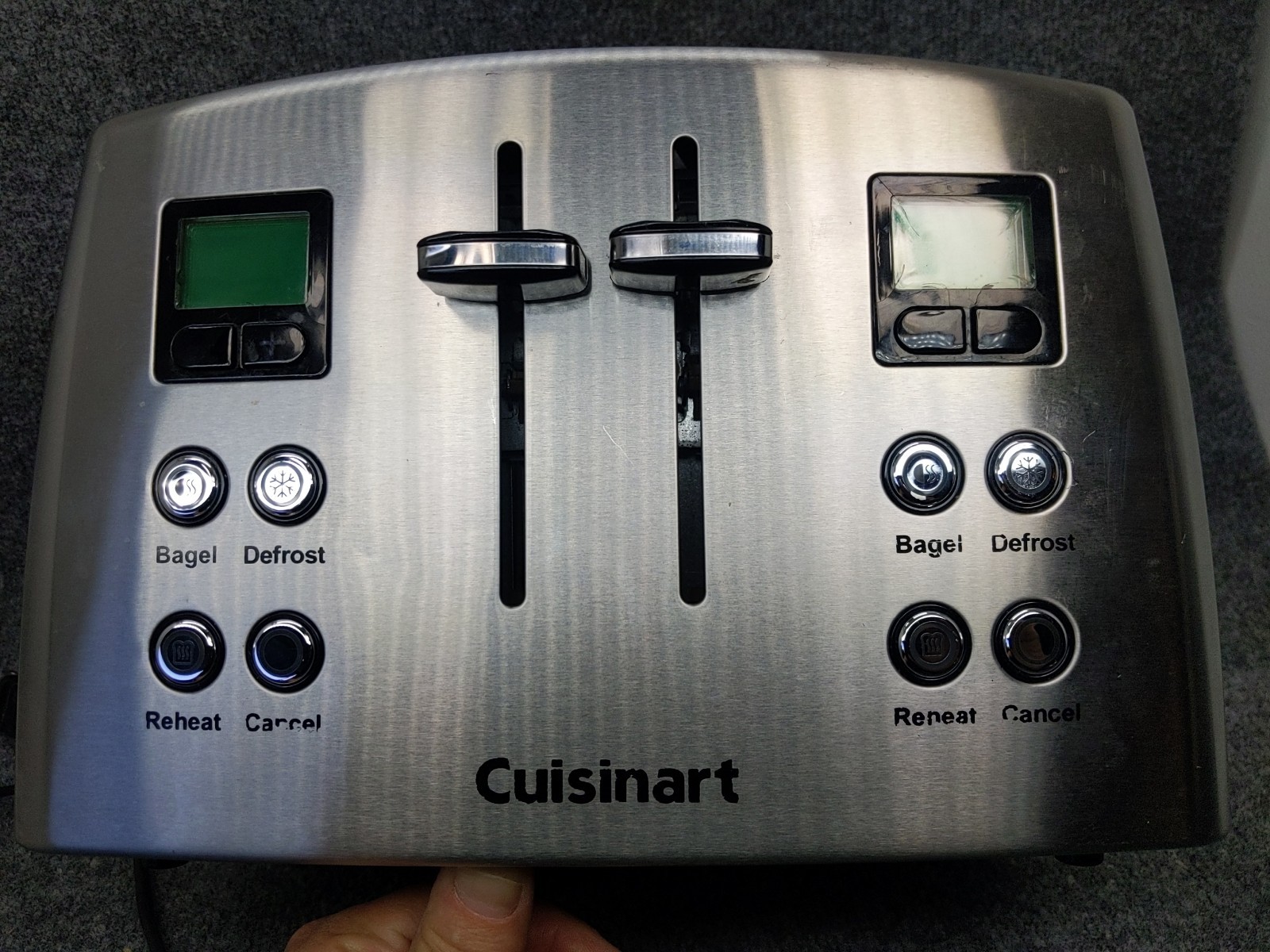 Cuisinart Toaster RBT-875PC Stainless Steel 4 Wide Slots, Bagel Setting, Digital