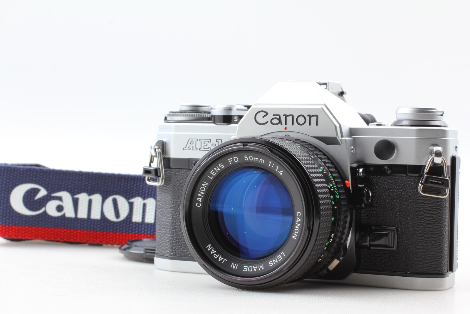 [Near MINT w/Strap] Canon AE-1 Film Camera New FD NFD 50mm f/1.4 Lens From JAPAN