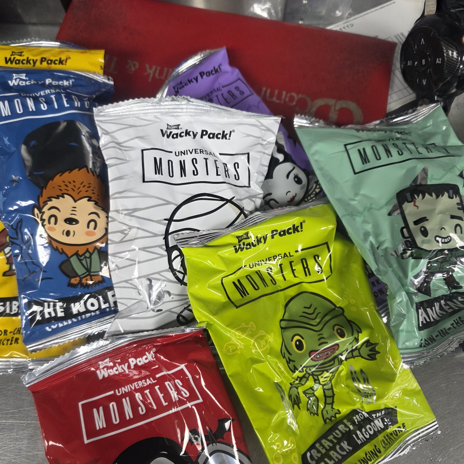 Sonic Wacky Pack UNIVERSAL STUDIOS Monsters Set Of 7