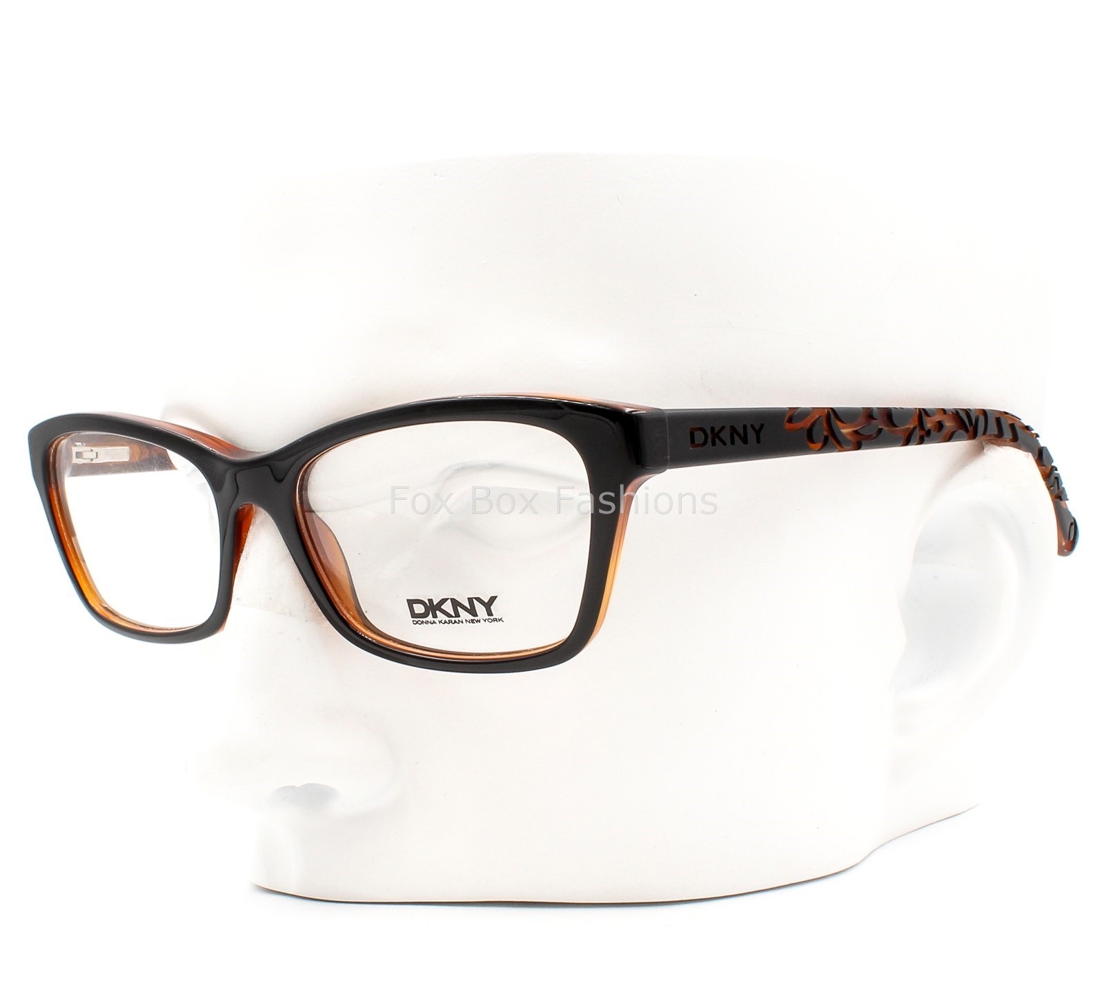 Dkny DY 4649 3639 Eyeglasses Glasses Black On Brown 51-16-140