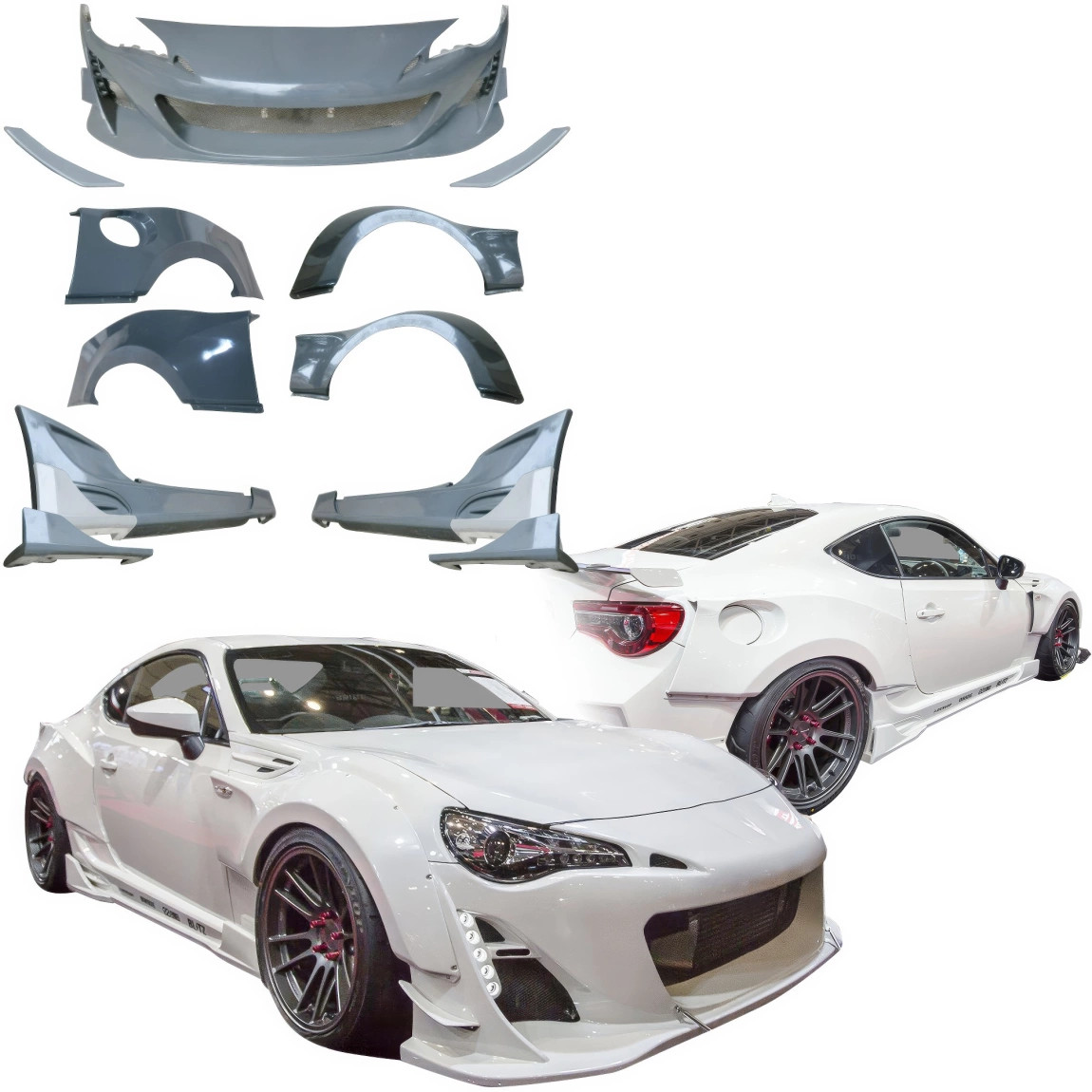 ModeloDrive FRP BLIT Wide Body Kit 11pc for BRZ Subaru 13-21 modelodrivepart_11