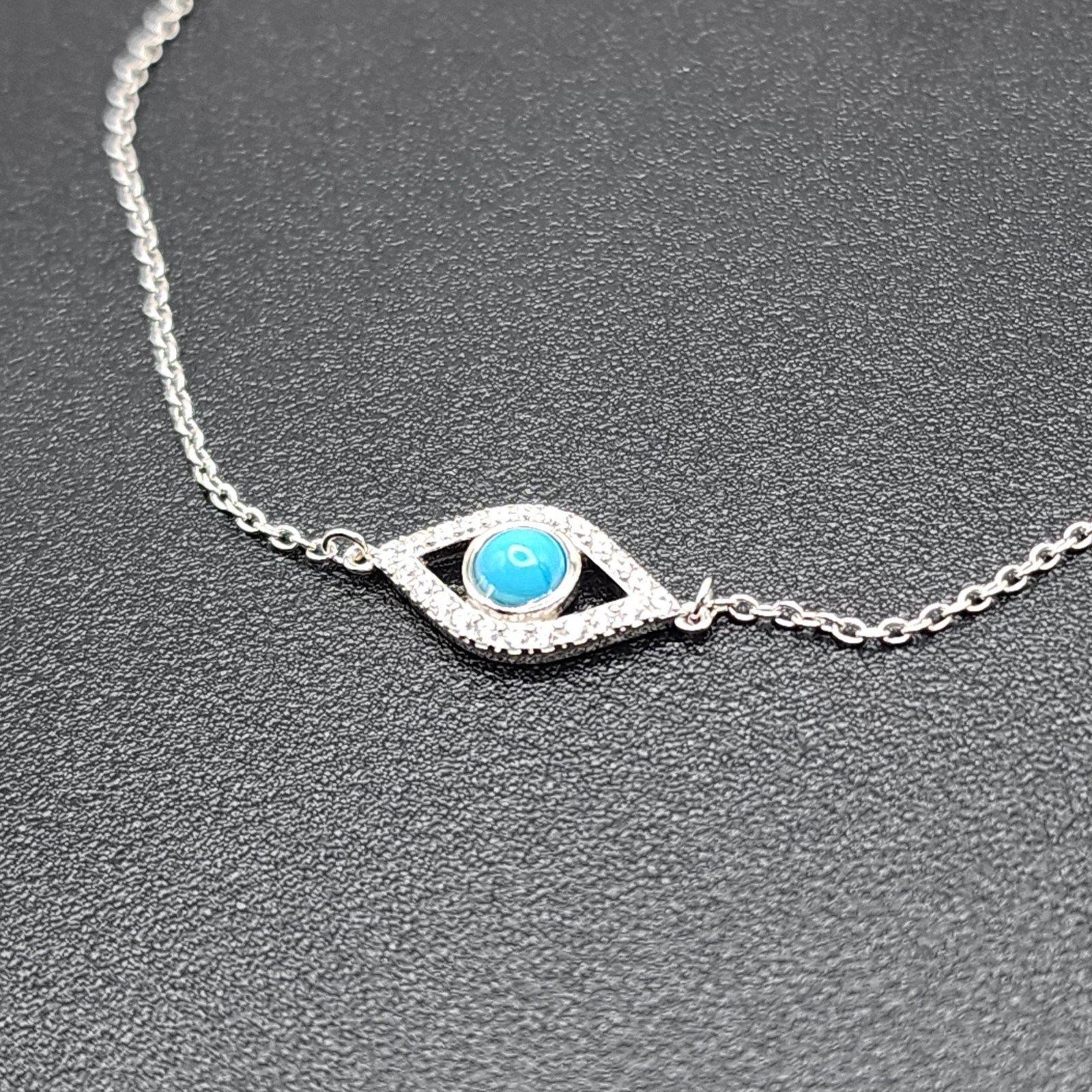 925 NEW Sterling Silver Bracelet-All Seeing Eye w/CZs 7\ 925 NEW Sterling Silver Bracelet-All Seeing Eye w/CZs 7\