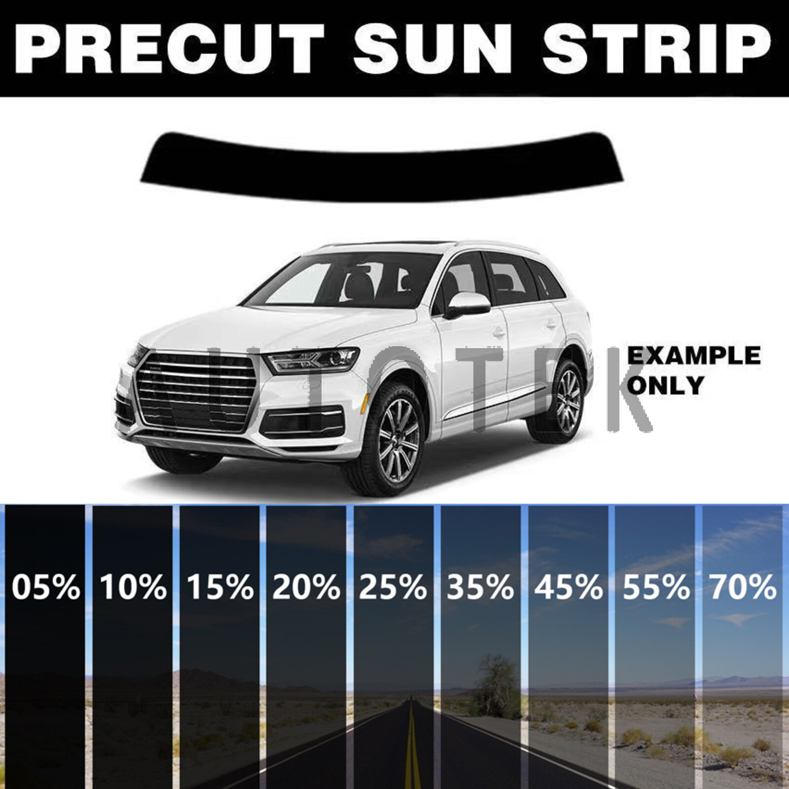 Precut Sun Strip Window Tint Auto Glass Film For Dodge Grand Caravan