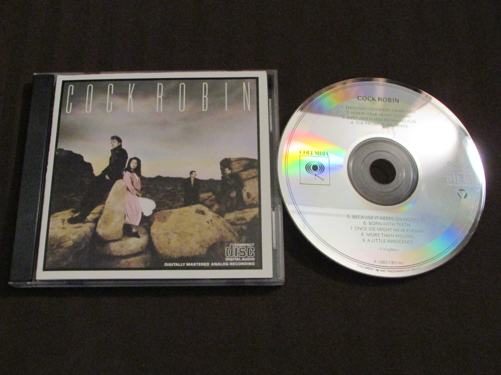 COCK ROBIN S/T SELF TITLED 1985 CD COLUMBIA CK 39582/DIDP 20271 SOFT POP ROCK VG