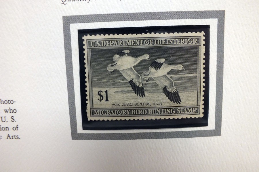Vtg 1947 1948 Snow Goose Duck Stamp Migratory Bird Dept of Interior Jack Murray