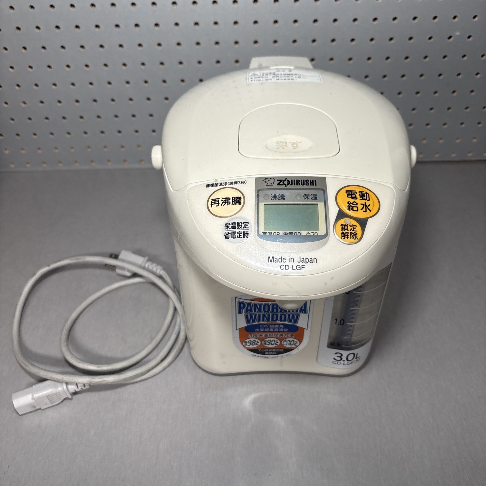 Zojirushi Panorama Window Micom 3.0 L Water Boiler & Warmer CD-LGF30 Japanese
