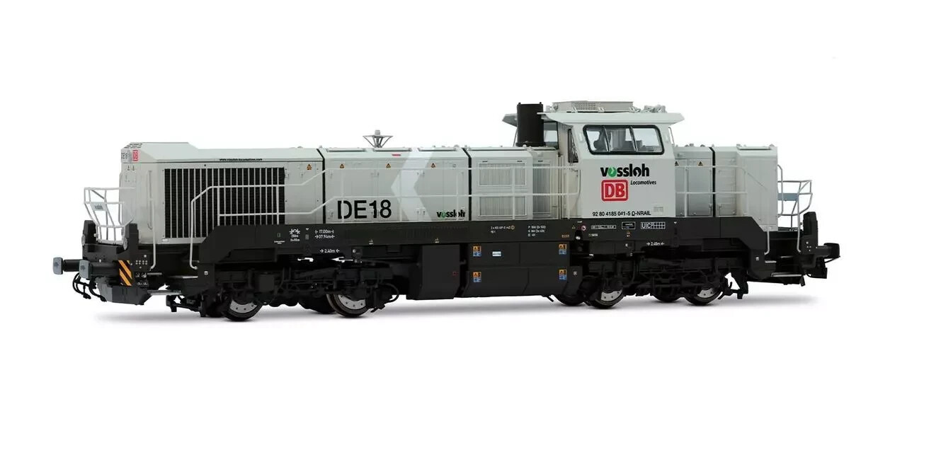 Rivarossi Hr2920 De 18 Db/Northrail, Light Gray Livery, Gray Frame