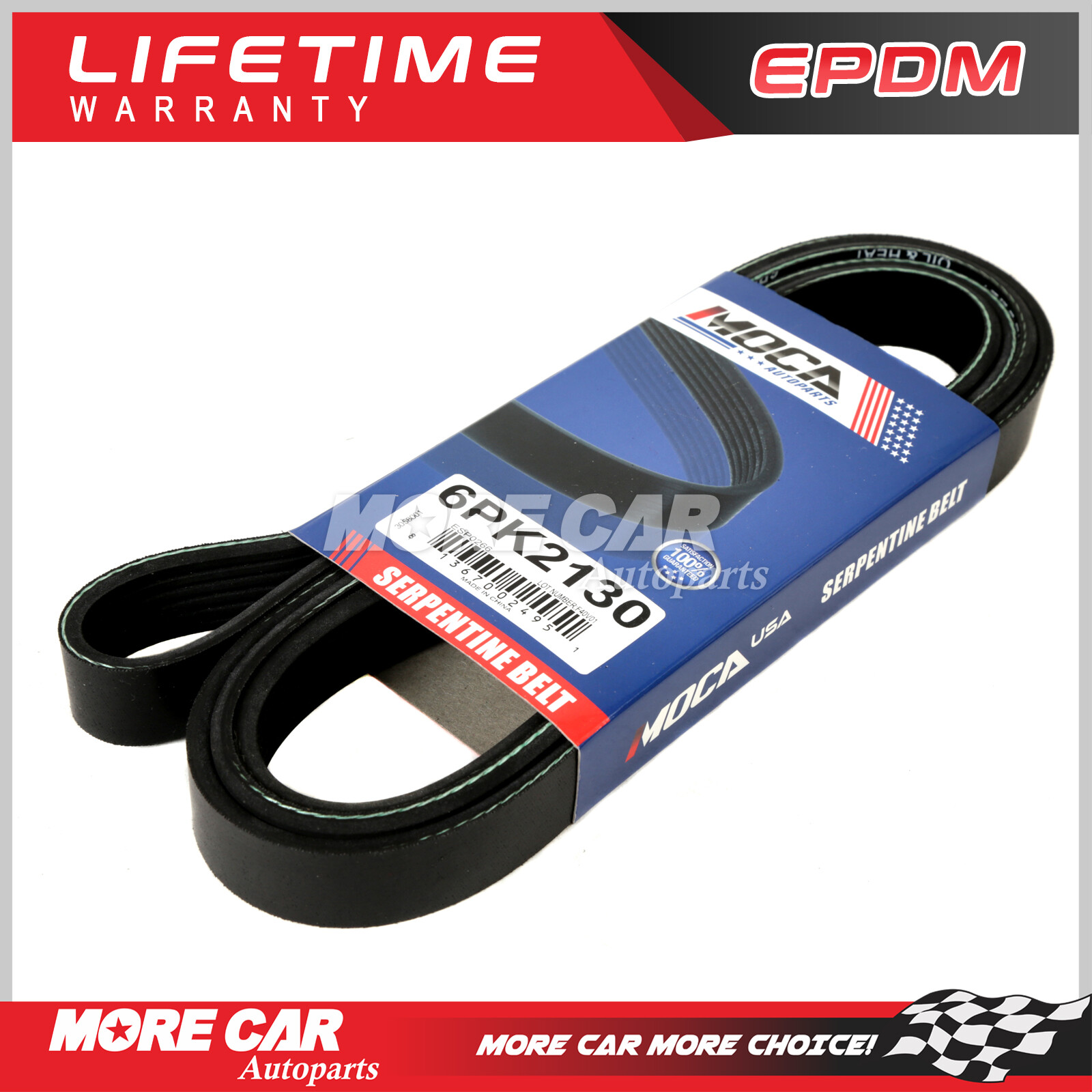 EPDM Serpentine Belt 6PK2130 for Ford F-150 Focus Hyundai Sonata Kia Volkswagen EPDM Serpentine Belt 6PK2130 for Ford F-150 Focus Hyundai Sonata Kia Volkswagen