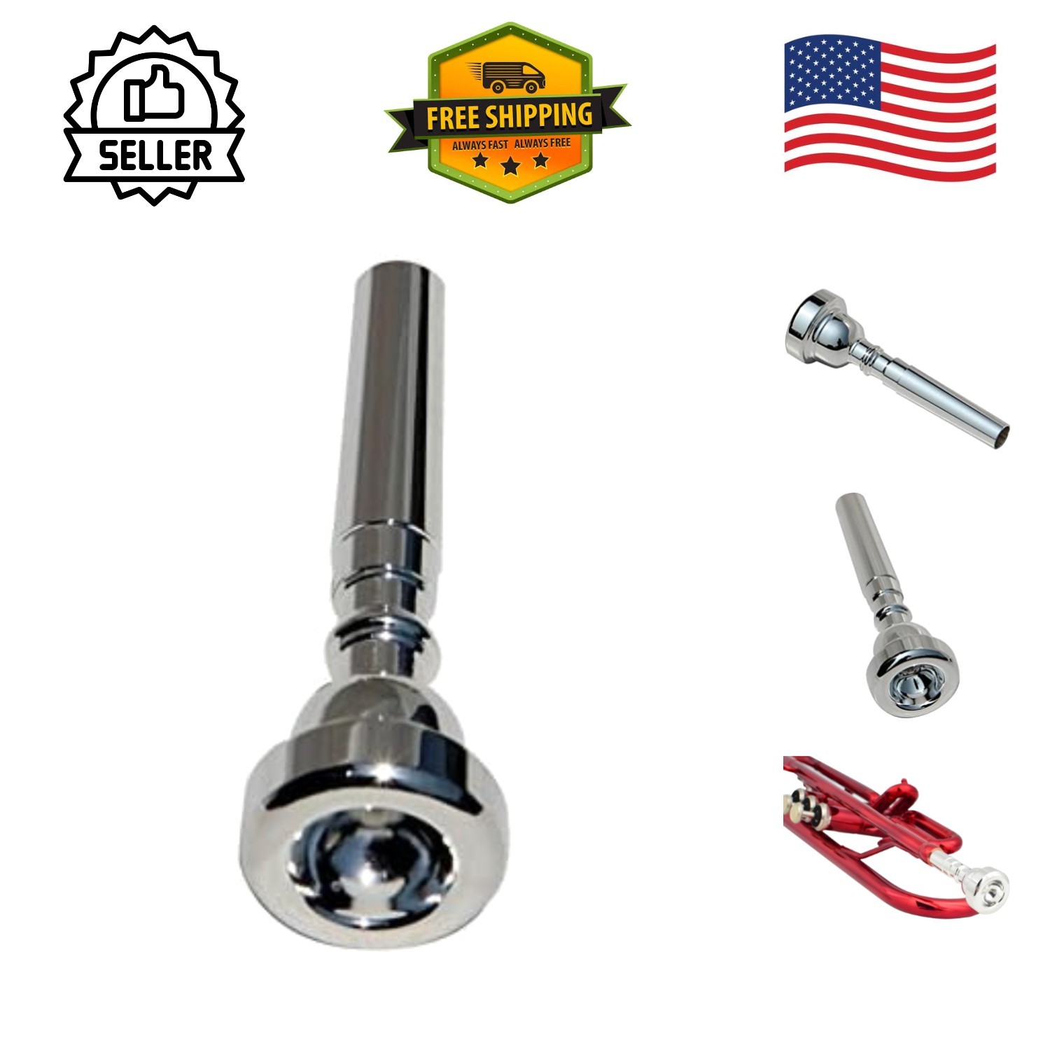 Professional Quality 3C Brass Trumpet Mouthpiece - Enhanced Tone & Comfort