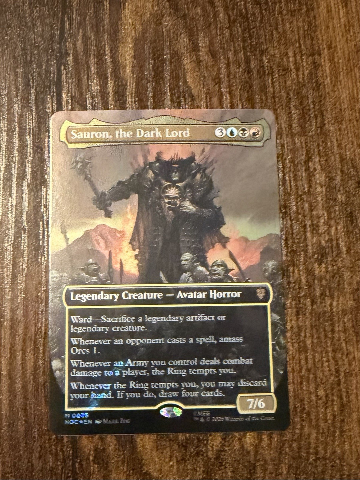Lord of the Rings Sauron the Dark Lord Showcase Surge Foil Edition 76