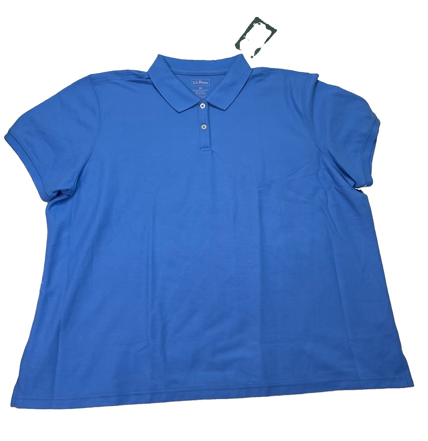 L.L. Bean Premium Double L Polo Shirt Women’s Plus Size 3X Blue Short Sleeve New