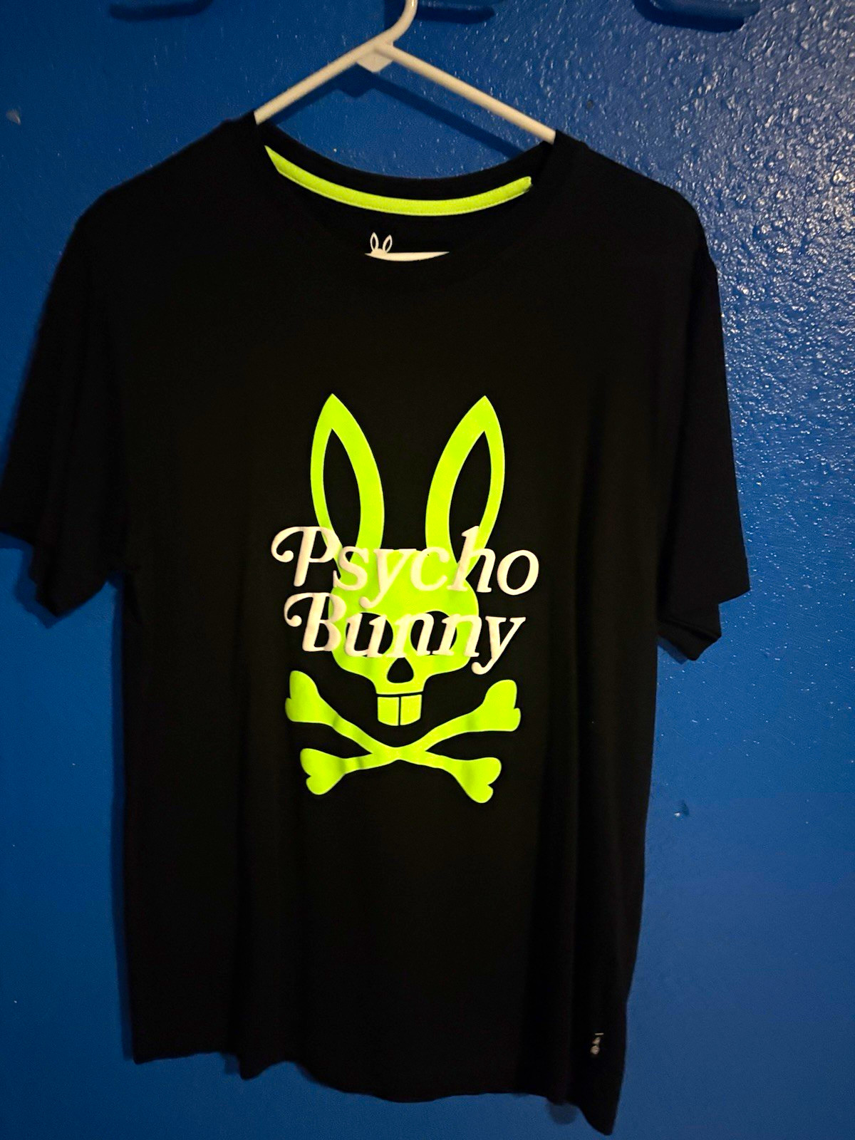 Psycho Bunny Black Green Logo Graphic Print Crew Neck T-Shirt Men\'s M Regular Psycho Bunny Black Green Logo Graphic Print Crew Neck T-Shirt Men\'s M Regular
