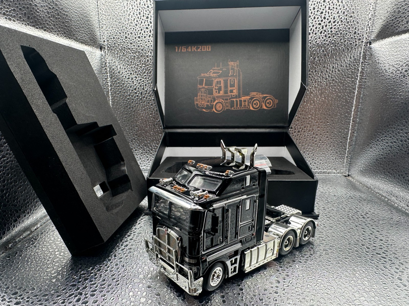 MJ model 1:64 Kenworth K200 Alloy Black Truck Collectible Model