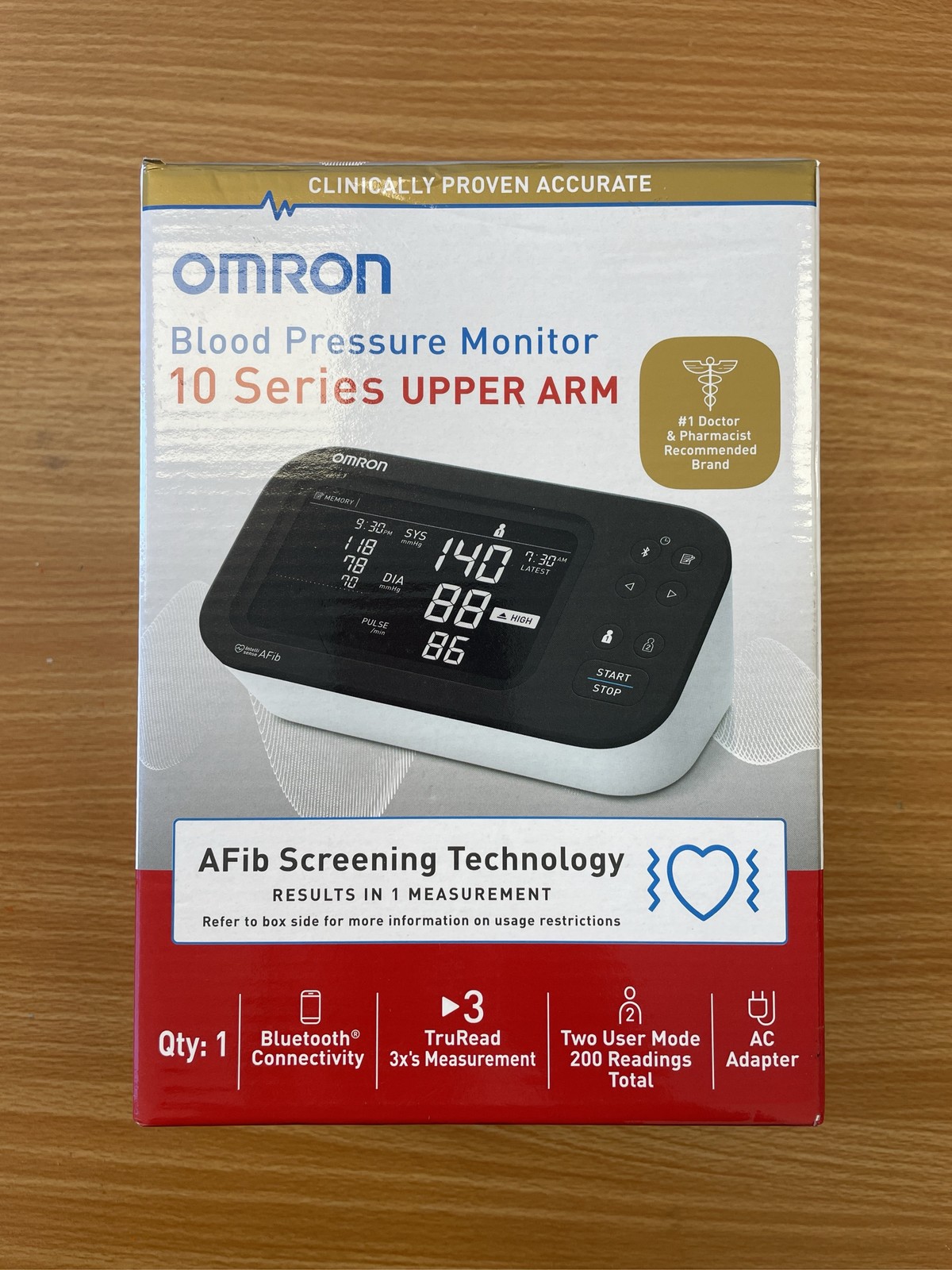 Omron 10 Series Upper Arm Blood Pressure Monitor Bluetooth AFib BP7465 Omron 10 Series Upper Arm Blood Pressure Monitor Bluetooth AFib BP7465