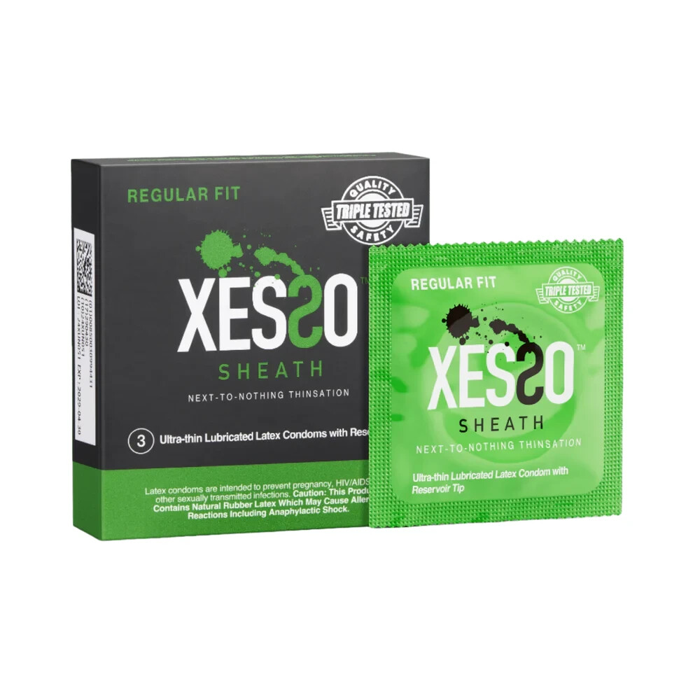 XESSO Sheath Ultra-thin Lubricated Latex Condoms with Reservoir Tip 3, 12 Pack XESSO Sheath Ultra-thin Lubricated Latex Condoms with Reservoir Tip 3, 12 Pack