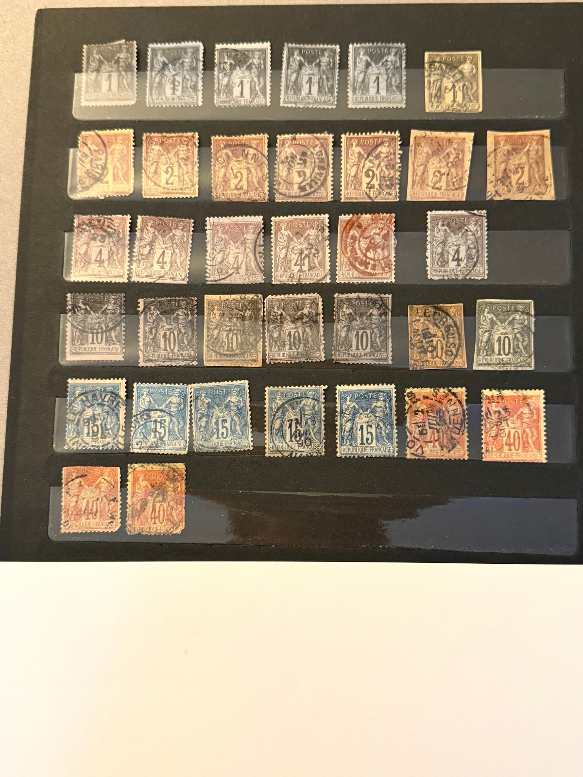 France Peace/Commerce group of stamps loose Scott Cat 86/95 dups