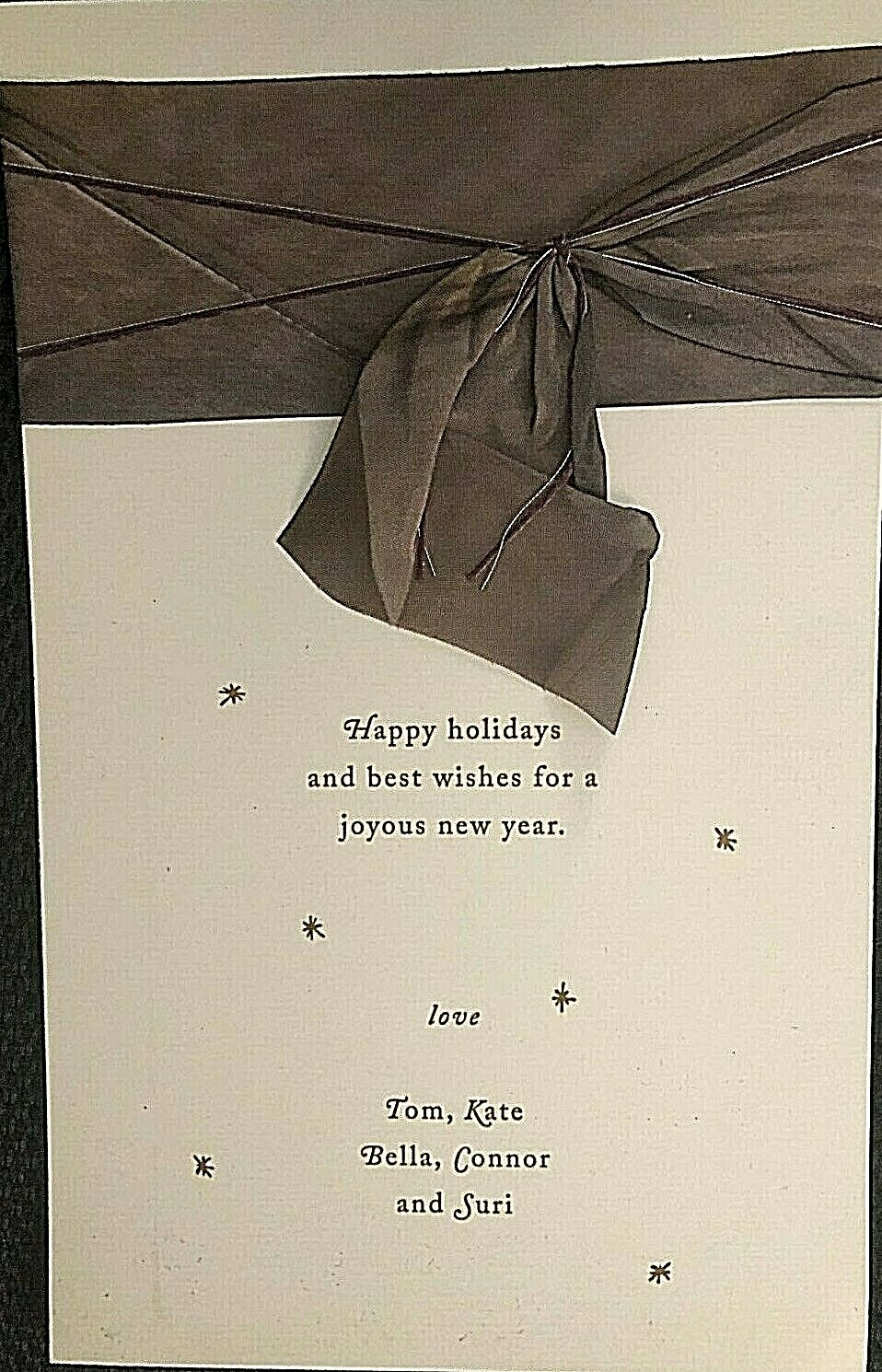 TOM CRUISE ORIG. INSANELY RARE EXTRAVAGANT FAMILY XMAS CARD W/KATIE & SURI