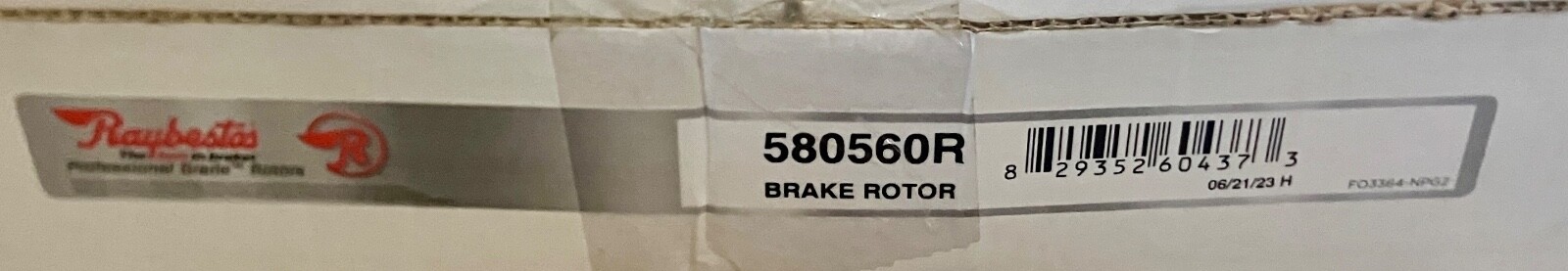 Disc Brake Rotor Raybestos 580560R