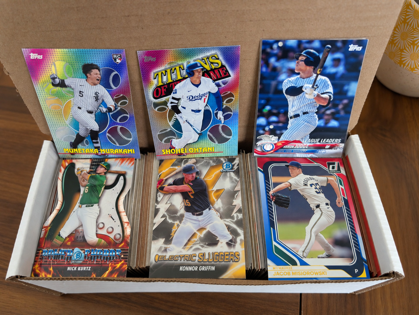 500-Card Modern MLB Baseball Hobby Starter Box + 5 Numbered Cards