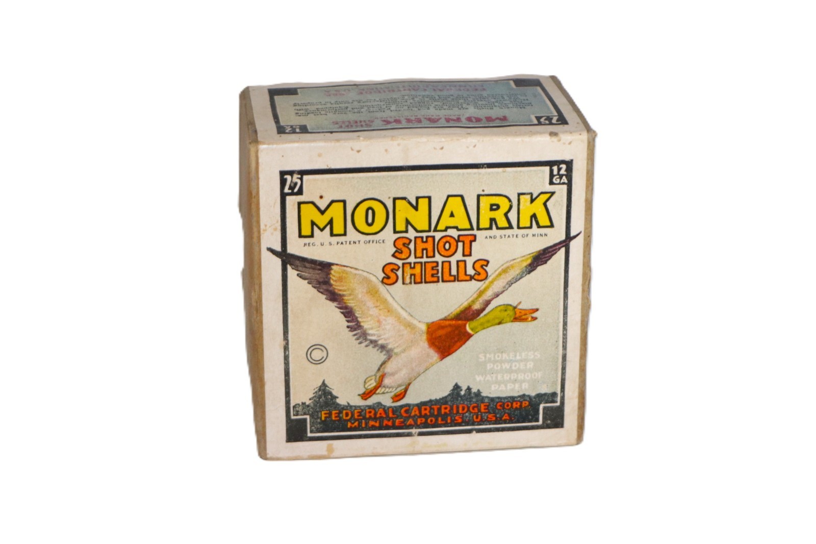 Vintage Federal Monark 12 Gauge 2-Pc Box - Empty