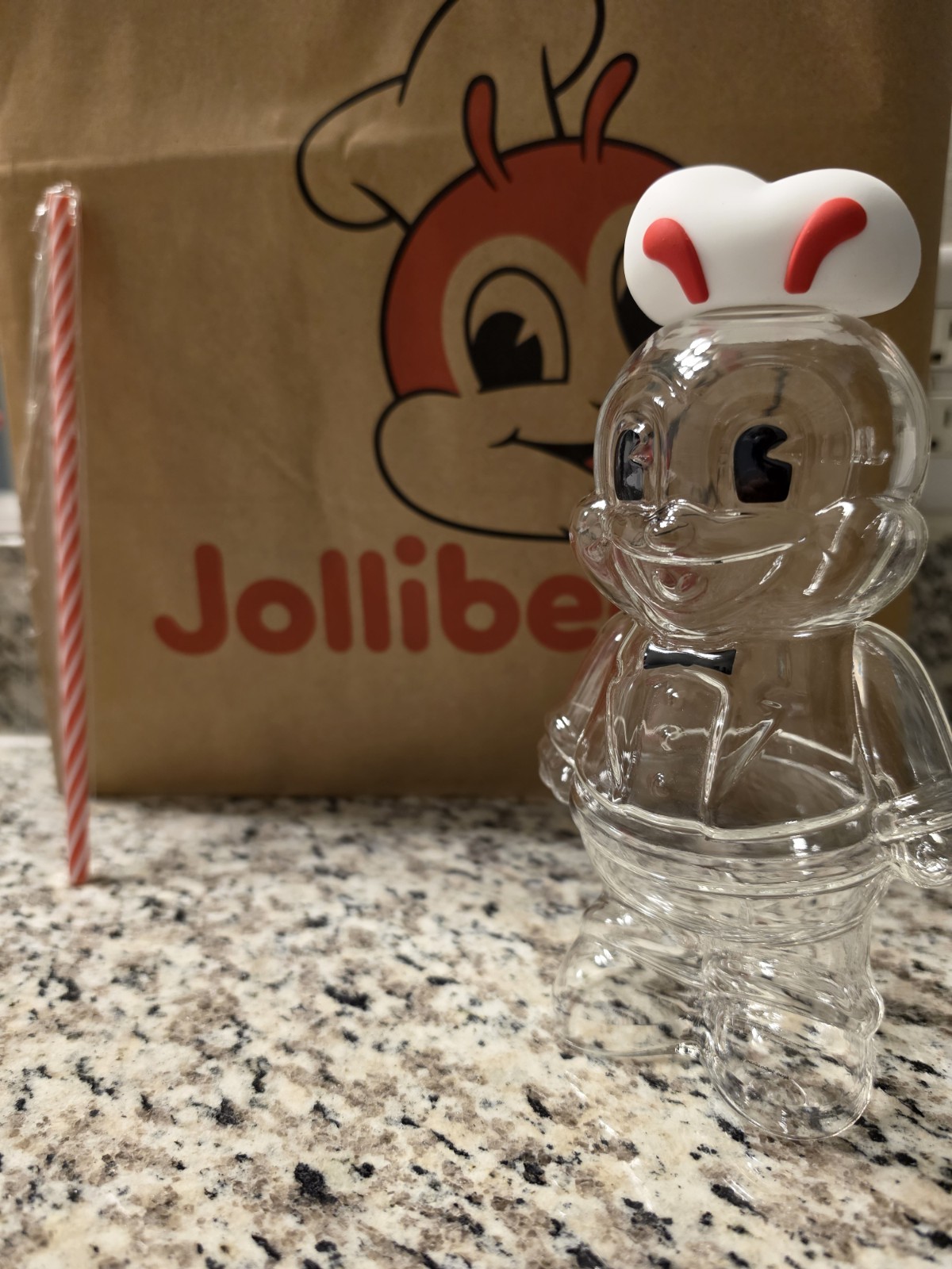 Jollibee Glass Drink Cup Tumbler Limited Edition ❤️🥤 Authentic 