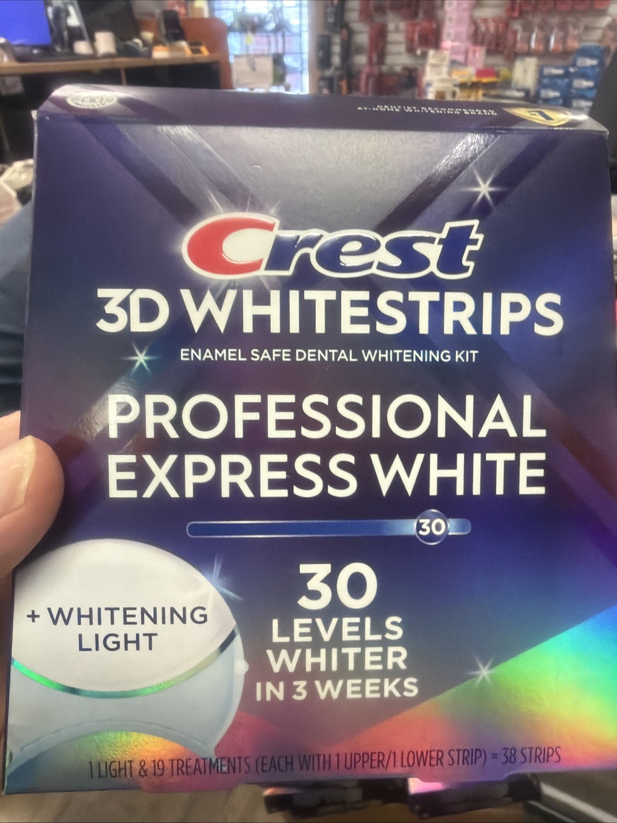 Crest 3D White Strips 1-Hour Express + LED Light Whitening Kit - 38 Strips Crest 3D White Strips 1-Hour Express + LED Light Whitening Kit - 38 Strips