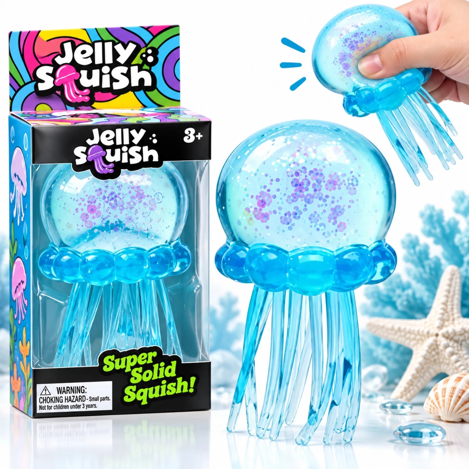 Trending NeeDoh Jellyfish Squish Toy Jelly Squeeze Fidget Stress Special