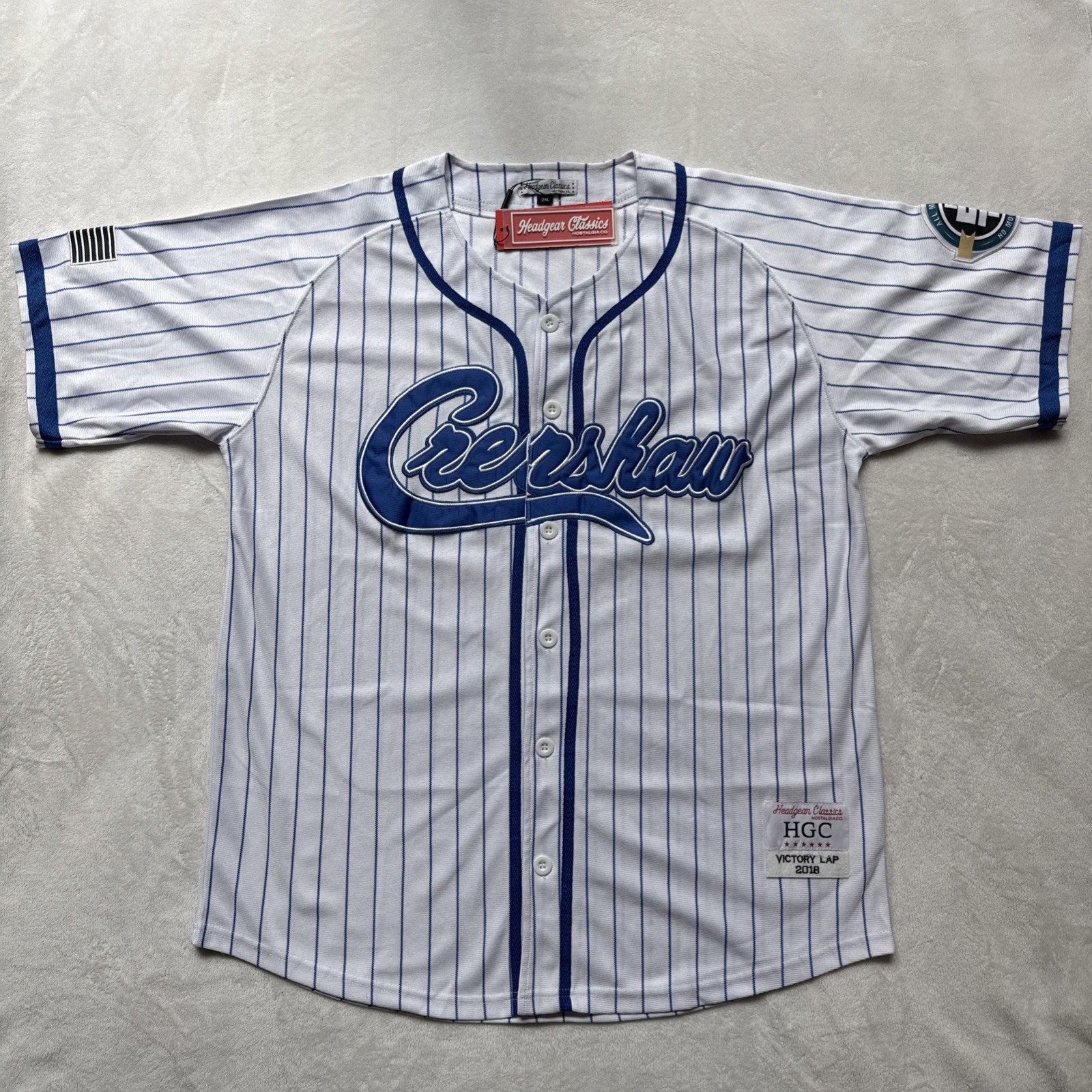 Headgear Classics Nipsey Hussle Victory Lap Crenshaw Baseball Jersey 2XL NWT