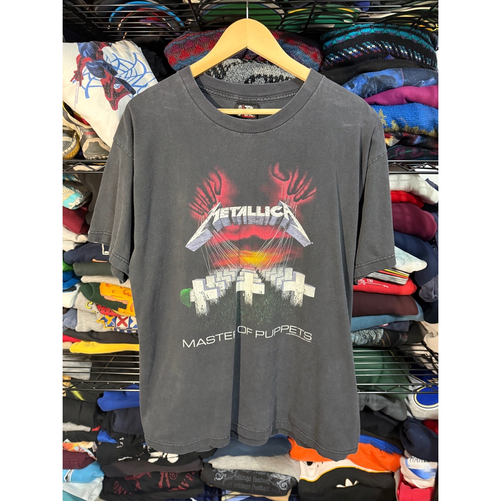 Vintage 1994 Metallica Master of Puppets T-Shirt Giant Tag Faded Black XL