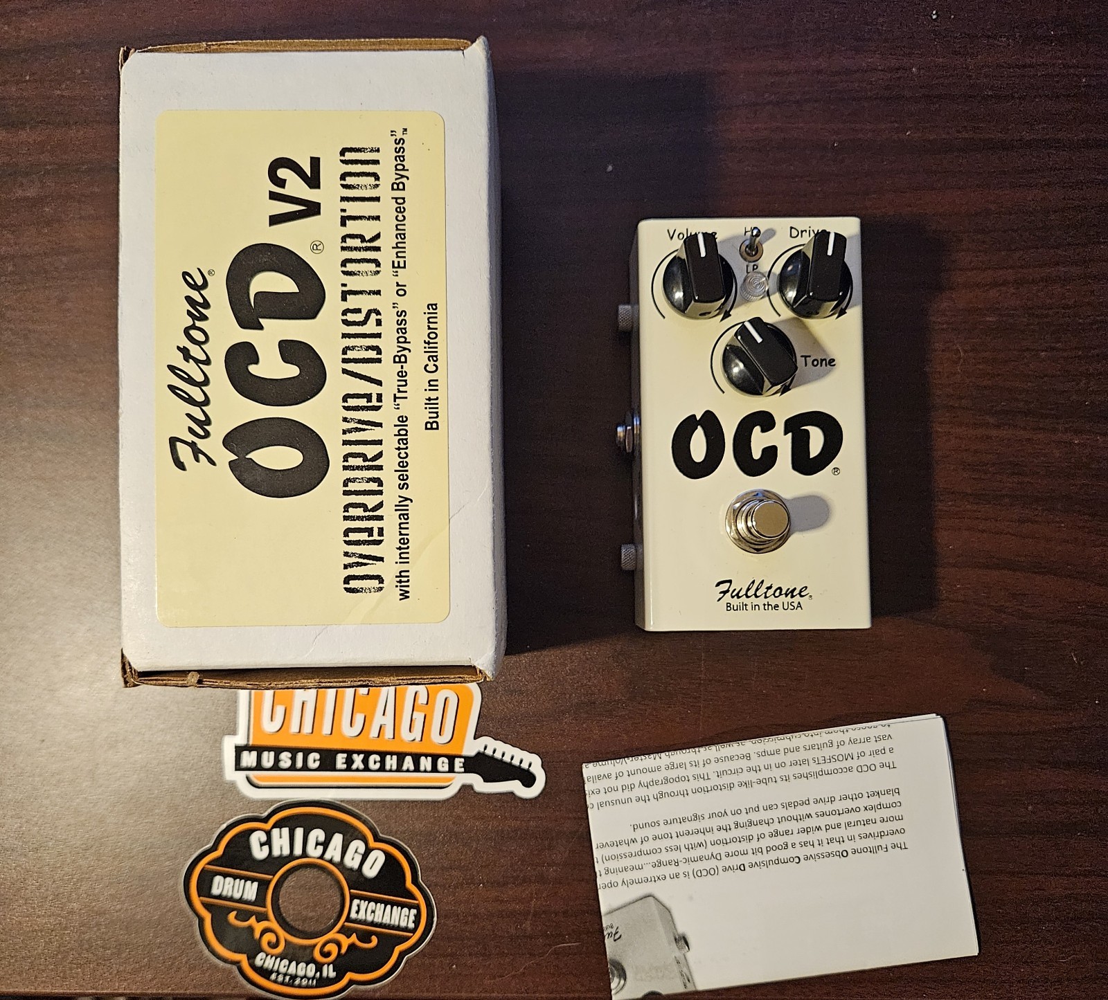 Fulltone OCD V2 Obsessive Compulsive Drive Overdrive Pedal with Box Fulltone OCD V2 Obsessive Compulsive Drive Overdrive Pedal with Box
