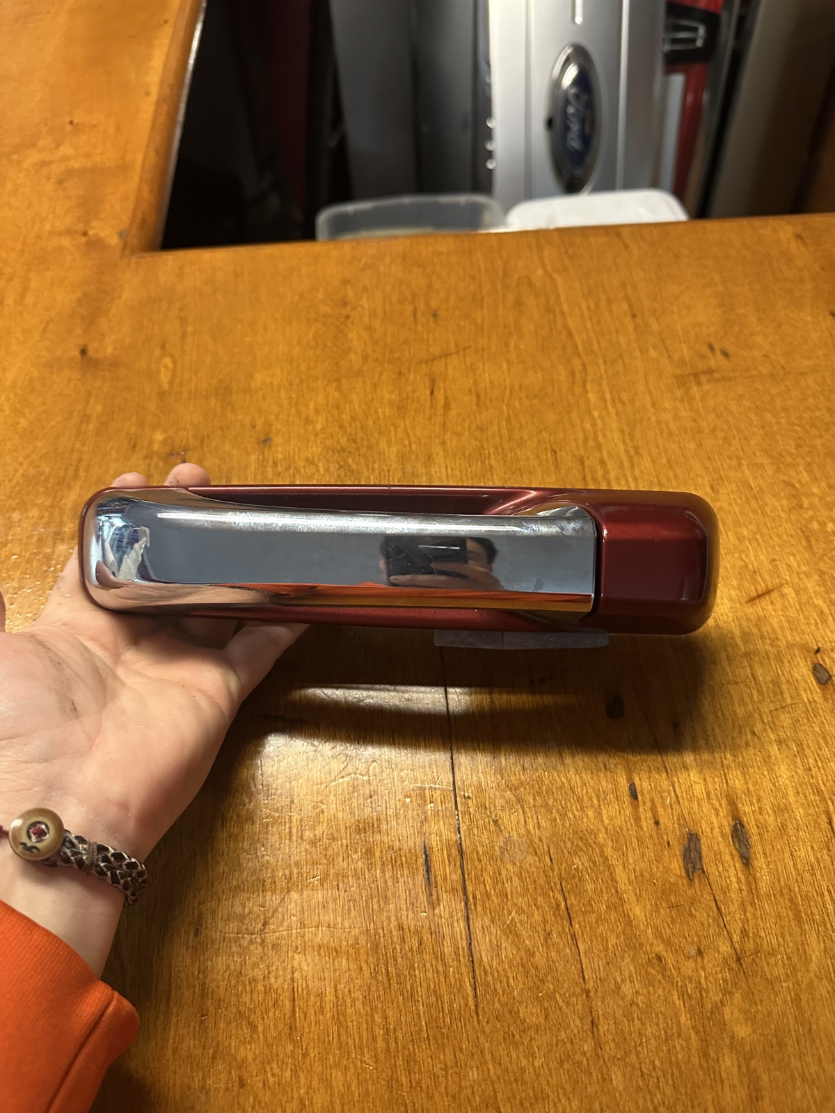 2014-2016 Dodge Ram Passenger Front Door Handle Mopar 1GH261RPAD OEM Red Chrome