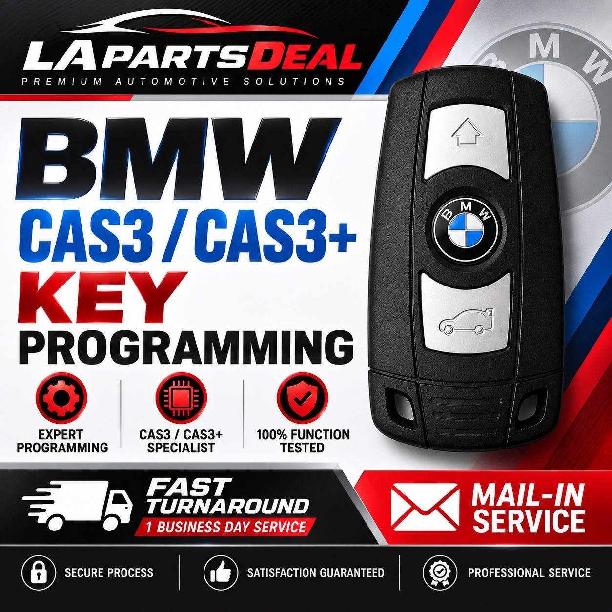 BMW CAS3 CAS3+ Key Fob Programming Mail-In Service