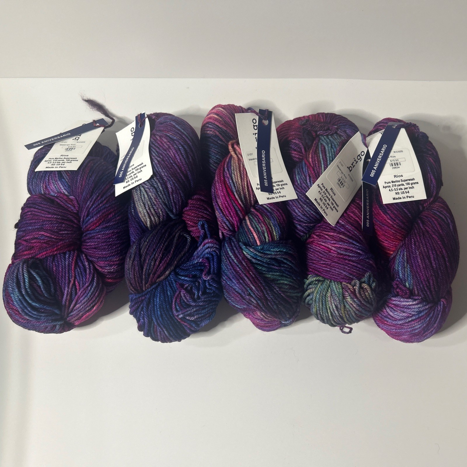 Malabrigo Yarn Rios 005 Aniversario Superwash Merino Wool 210 Yards Ea (LC2) Malabrigo Yarn Rios 005 Aniversario Superwash Merino Wool 210 Yards Ea (LC2)