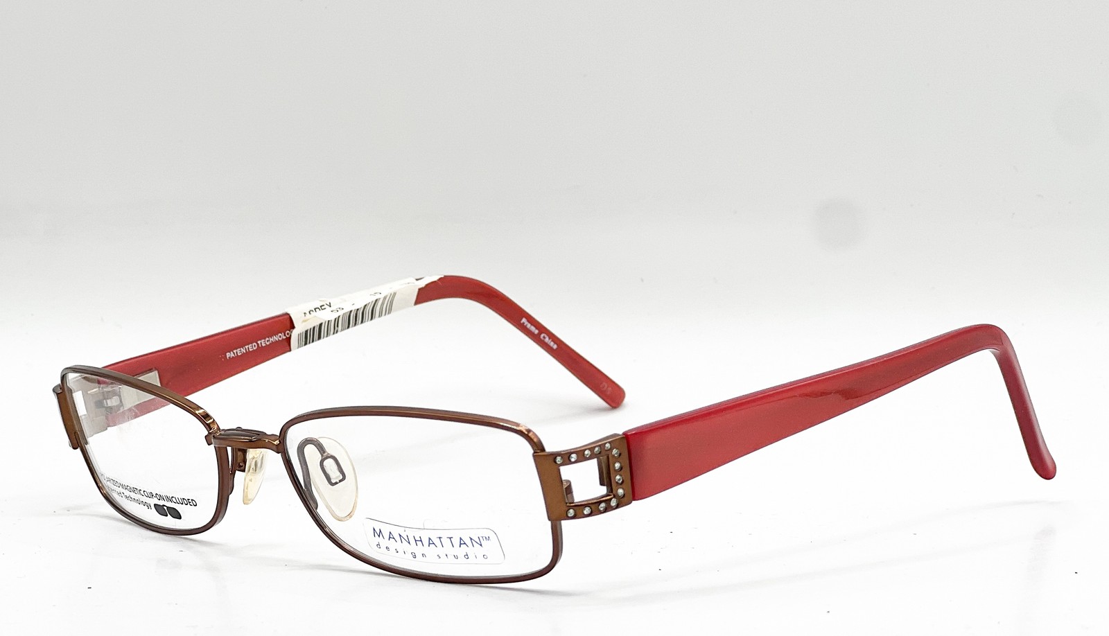 NEW MANHATTAN 53171 010 BURGUNDY AUTHENTIC EYEGLASSES 51-17
