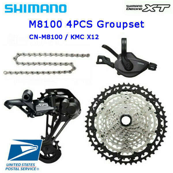 SHIMANO DEORE XT M8100 4PCS Groupset 1x12 Speed 45T / 51T MTB