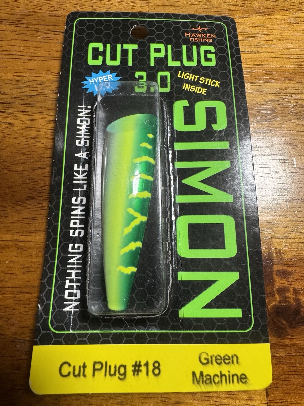 Hawken Fishing Simon Cut Plug 3.0 “Green Machine” Fishing Bait Trolling Lure