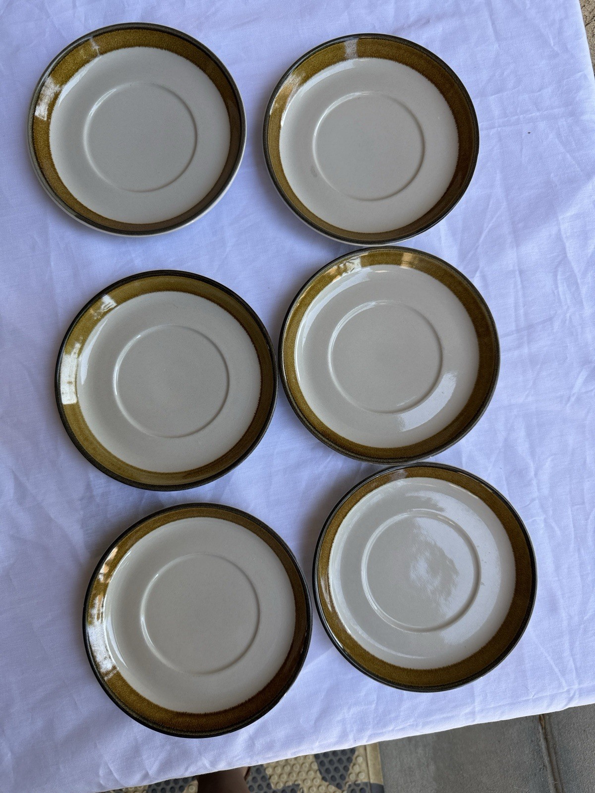 Mikasa Caribbean Freeport Saucer Vintage Stoneware Japan 6 “ ( 6 pieces ) Mikasa Caribbean Freeport Saucer Vintage Stoneware Japan 6 “ ( 6 pieces )
