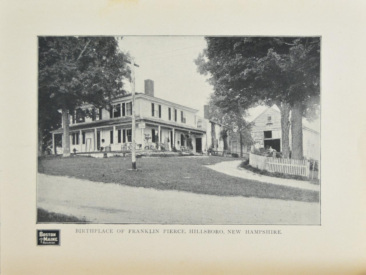 Antique Hillsboro New Hampshire Art Print 1902 Boston & Maine Rail Road