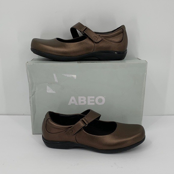 ABEO Alice maryjane shoe flat comfort footbed bronze metallic brown new 8 ABEO Alice maryjane shoe flat comfort footbed bronze metallic brown new 8