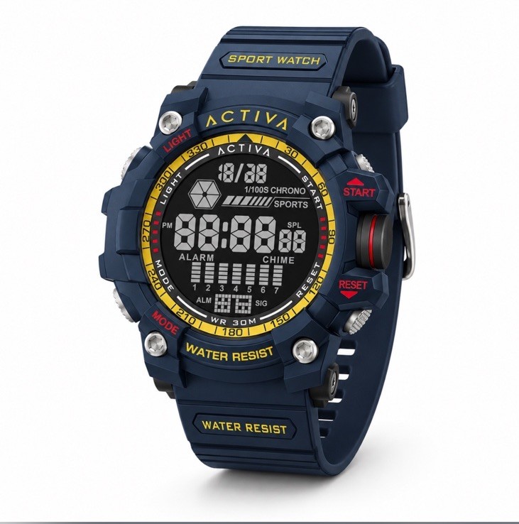 NEW Activa X Invicta Digital Men\'s Watch 56mm Beige ACW8020-013
